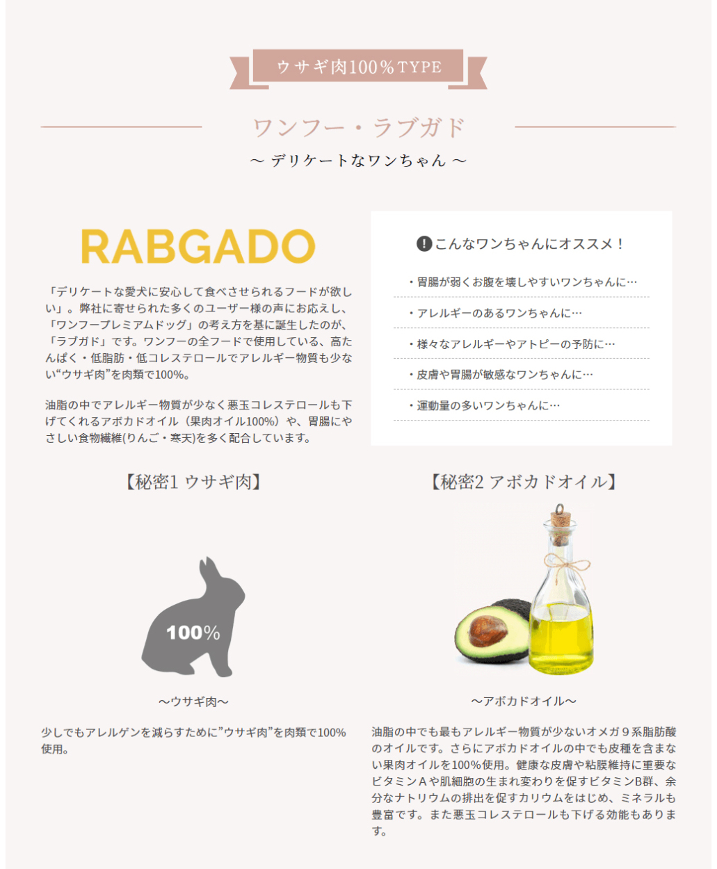 wanfoo（ワンフー） ドッグフード ラブガド(ウサギ肉タイプ) シニア