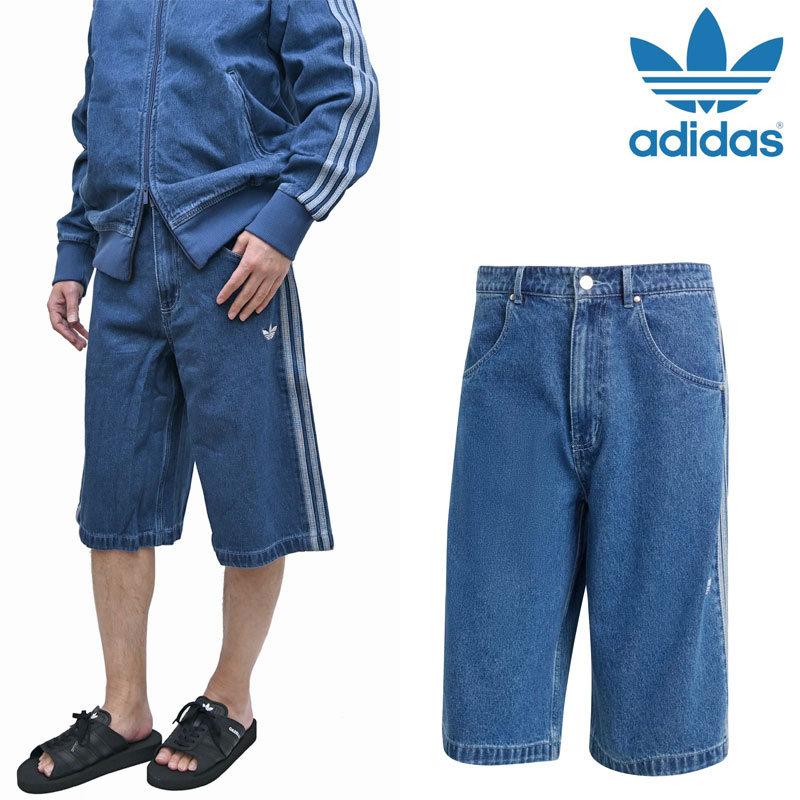 adidas パンツ アディカラー デニム ファイヤーバードショーツ