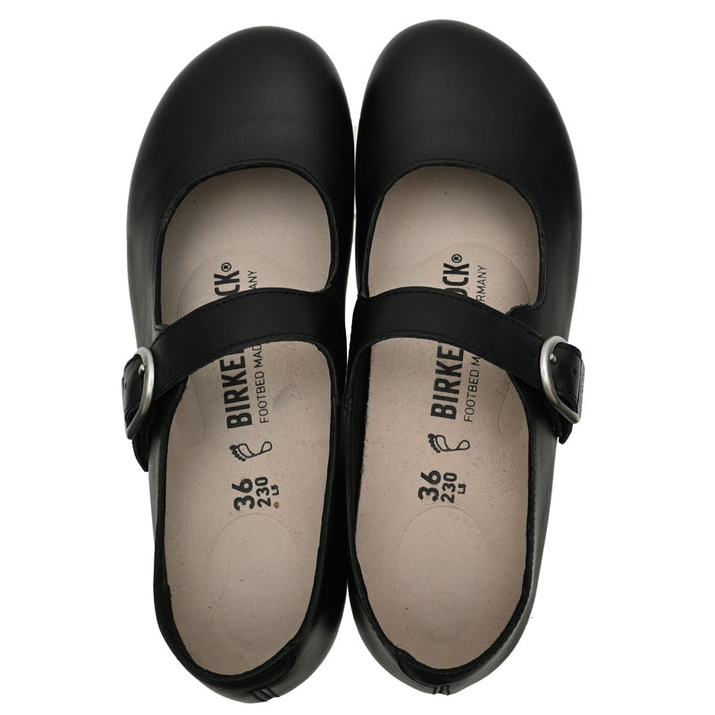 Birkenstock ブラック ローファー 36 メリージェーン ビルケンシュトック BIRKENSTOCK フラットシューズ サンタクラリタ