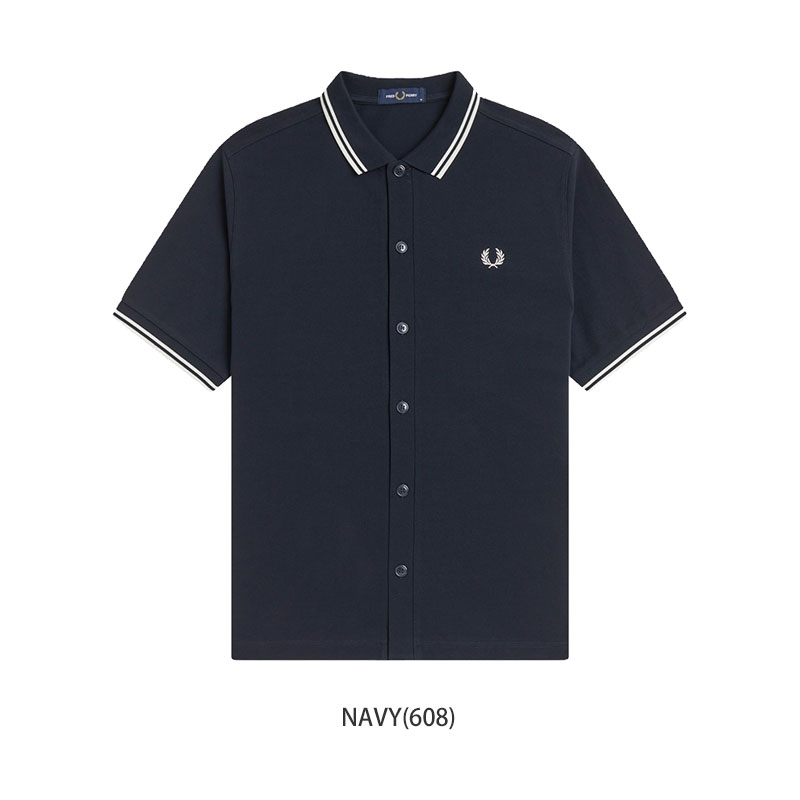 FRED PERRY（フレッドペリー） フルオープンシャツ 半袖 メンズ ボタン