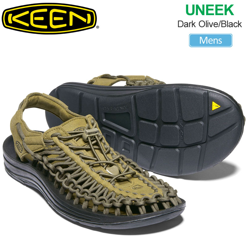 キーン KEEN サンダル メンズ ユニーク UNEEK ダークオリーブ ブラック