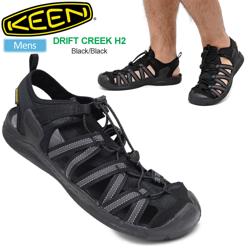 キーン KEEN サンダル メンズ ドリフトクリークH2 DRIFT CREEK H2 ブラック 1026122