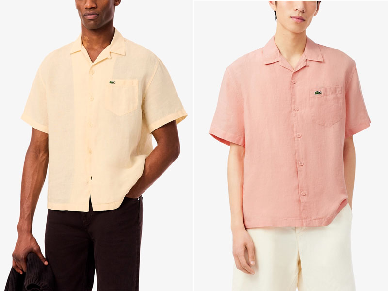 LACOSTE（ラコステ） 開襟シャツ メンズ リネンオープンカラーシャツ