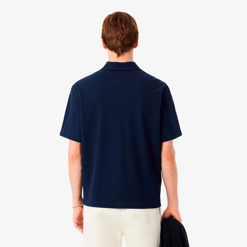 LACOSTE（ラコステ） 開襟シャツ メンズ 鹿の子地オープンカラーシャツ