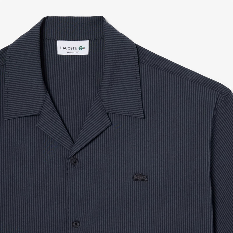 LACOSTE（ラコステ） 開襟シャツ メンズ シアサッカーオープンカラー