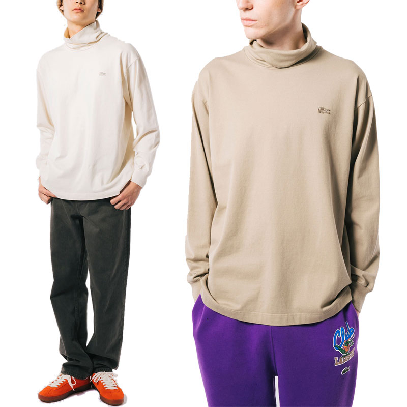 新品☆メンズLACOSTE ハイネックTシャツ US Lサイズ ラコステ LACOSTE メンズ トップス タートルネック長袖Tシャツ