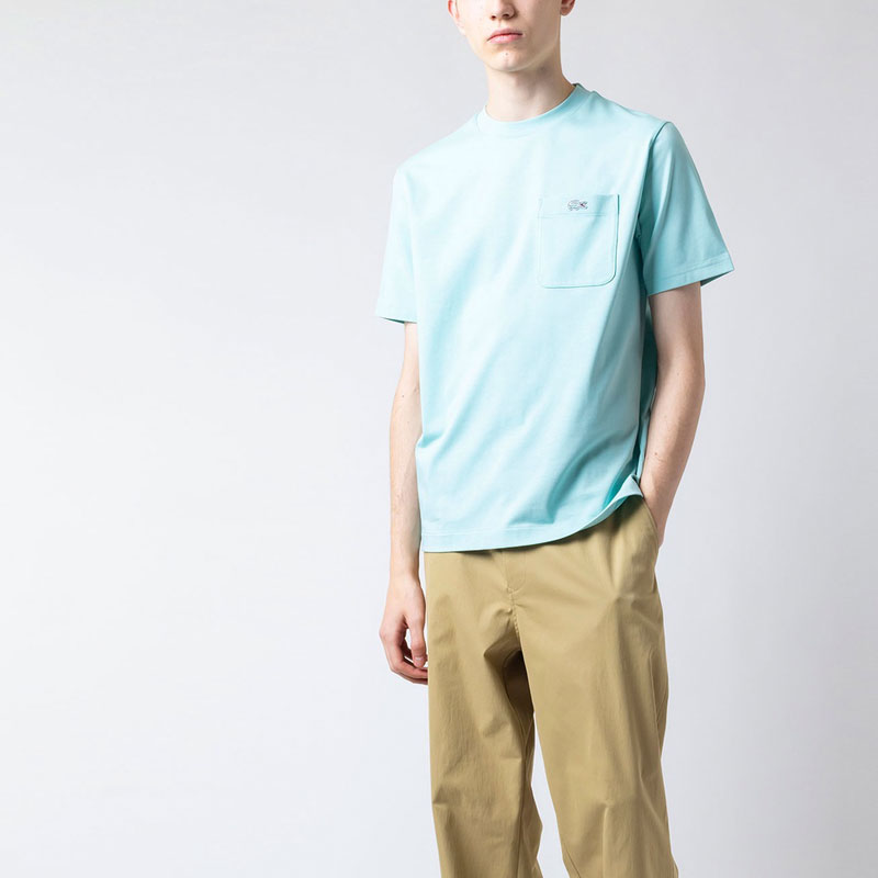 新品Lacoste ラコステクラシックフィット半袖 送料無料　匿名発送　即日発送 ラコステ LACOSTE Tシャツ 半袖 メンズ アウトラインクロック
