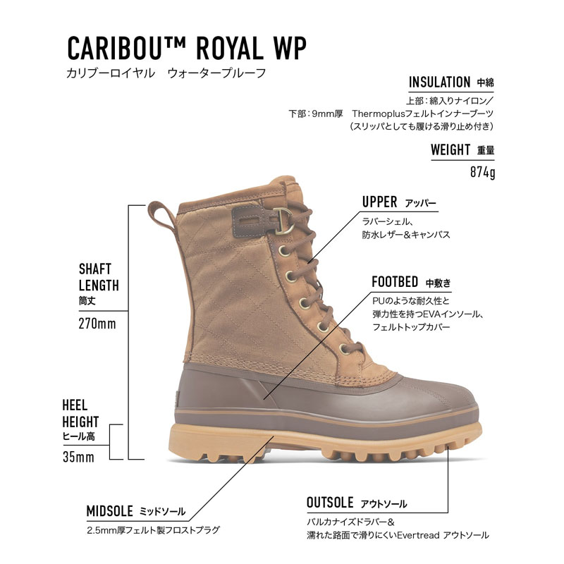 SOREL（ソレル） スノーブーツ メンズ カリブーロイヤル ウォーター