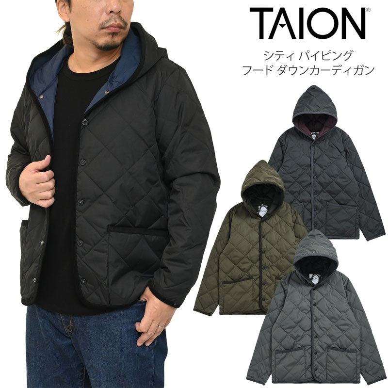 TAION（タイオン） ダウン メンズ レディース シティ パイピングフード