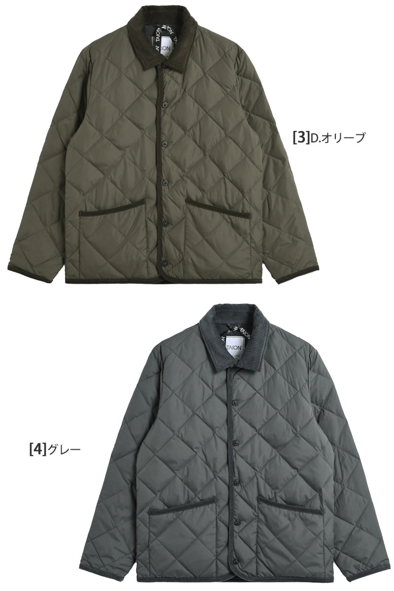 TAION（タイオン） ダウン メンズ レディース シティ パイピングカラー