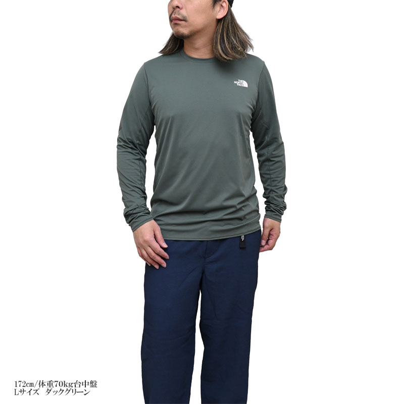 ノースフェイス 長袖 ロンT 長袖Tシャツ グレー 海外XXL 日本4L相当 ザ ノース フェイス THE NORTH FACE メンズ 陸上/ランニング