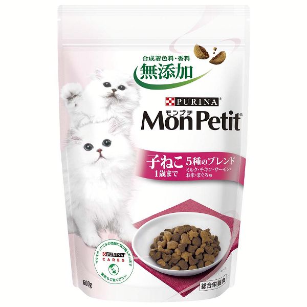[12個セット] モンプチ バッグ ナチュラル 5種のブレンド 500g 単品 MonPetit カリカリ 猫 ドライフード キャットフード 無着色 無香料 保存料不使用 | モンプチ | 12