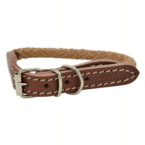 首輪 犬 おしゃれ 犬用 本革 カラー 柔らか コットンロープ ハヤブサ
