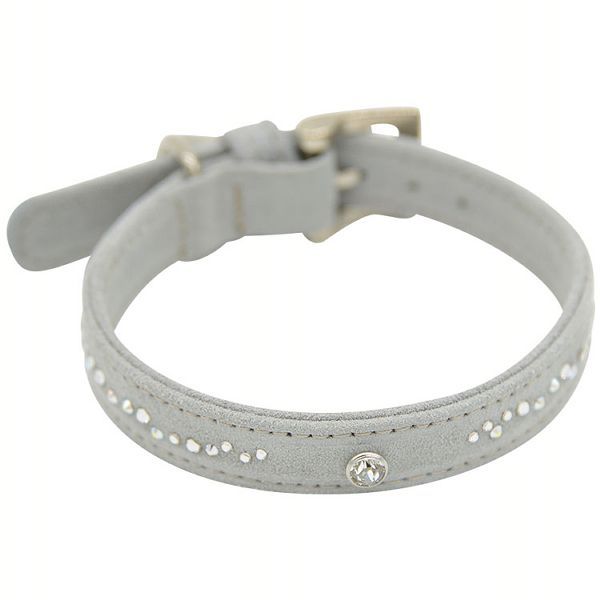 首輪 犬 おしゃれ 犬用 本革 カラー レザー ハヤブサ Leda swarovski