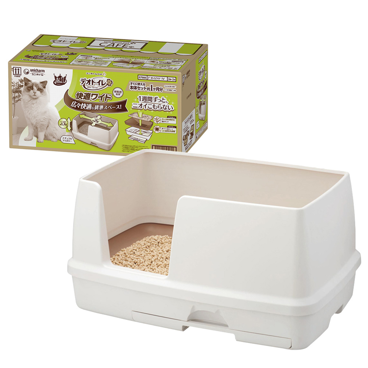 デオトイレ 猫 トイレ ユニチャーム 猫トイレセット 快適ワイド本体