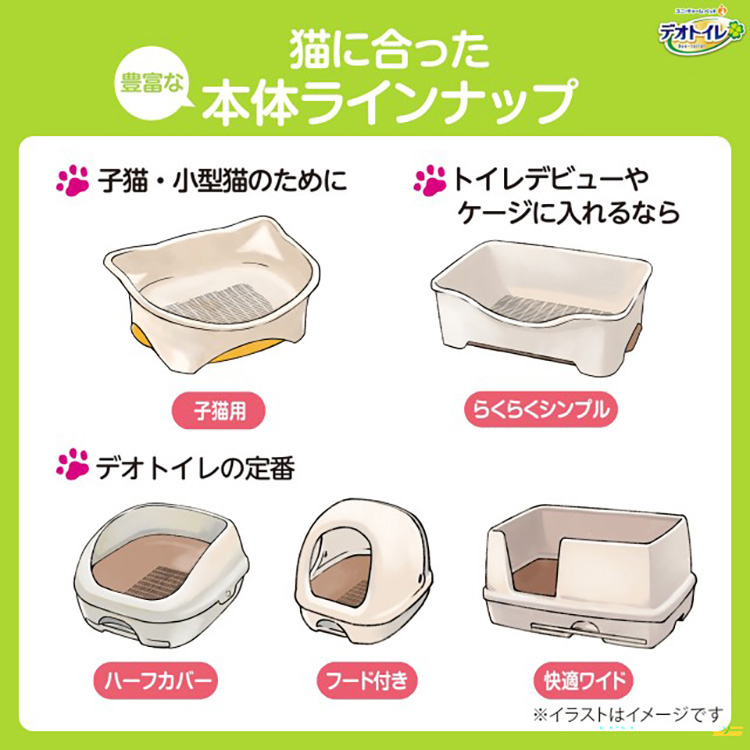 デオトイレ 猫 トイレ ユニチャーム 猫トイレセット フード付き本体