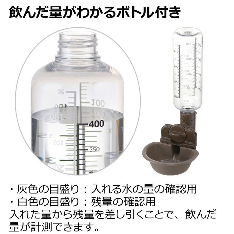 水飲み給水受け皿サークルケージリッチェル獣医師推奨健康管理飲水量リッチェルドッグウォーターディッシュSボトル付ダークブラウン 