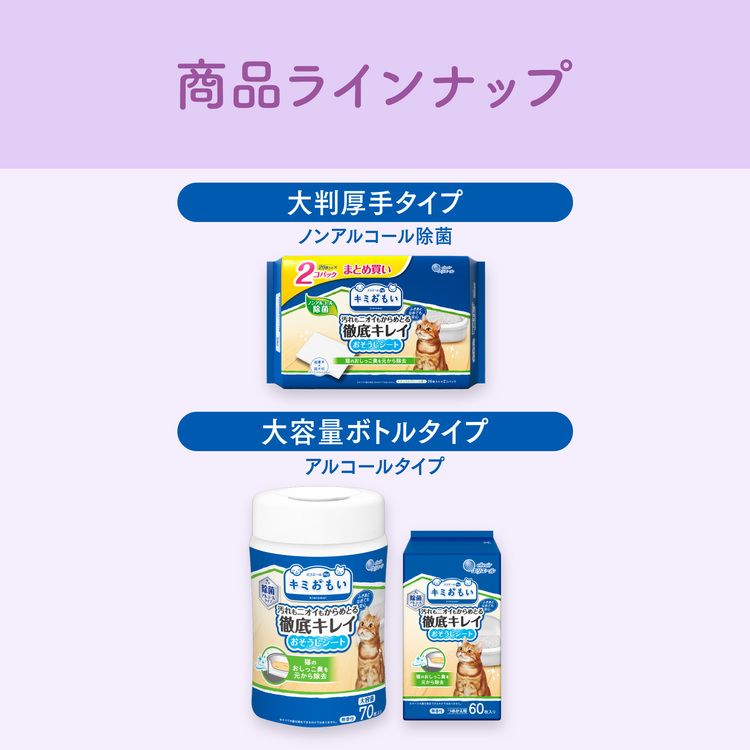 ペット用ウエット掃除おしっこ猫超厚手超大判ノンアルコール除菌おしっこ臭エリエールペットキミおもい徹底キレイおそうじシート大判厚手ナチュラルグリーンの香り26枚×2P 