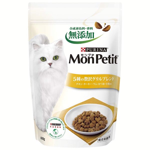 [12個セット] モンプチ バッグ ナチュラル 5種のブレンド 500g 単品 MonPetit カリカリ 猫 ドライフード キャットフード 無着色 無香料 保存料不使用 | モンプチ | 11