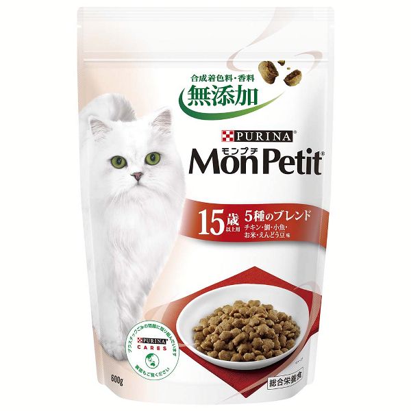 [12個セット] モンプチ バッグ ナチュラル 5種のブレンド 500g 単品 MonPetit カリカリ 猫 ドライフード キャットフード 無着色 無香料 保存料不使用 | モンプチ | 13