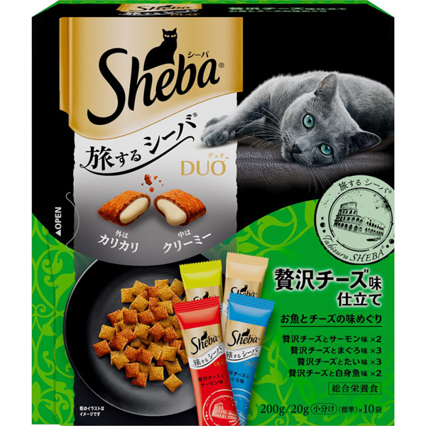 シーバ デュオ 猫 キャットフード 200g×10袋　合計34箱 旅するシーバ シーバ デュオ 猫 フード キャットフード Sheba 旅するシーバ 贅沢