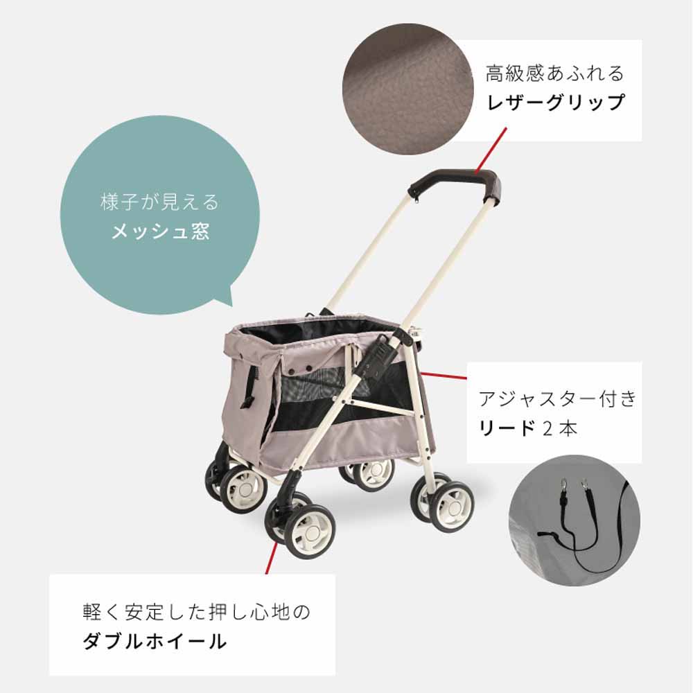 多頭飼い 多機能ペットカート（ショッピング／キャリー／荷物運搬対応） ペットカート ペットキャリー 多頭飼い 犬用 猫用 ISOFIX 通気性抜群