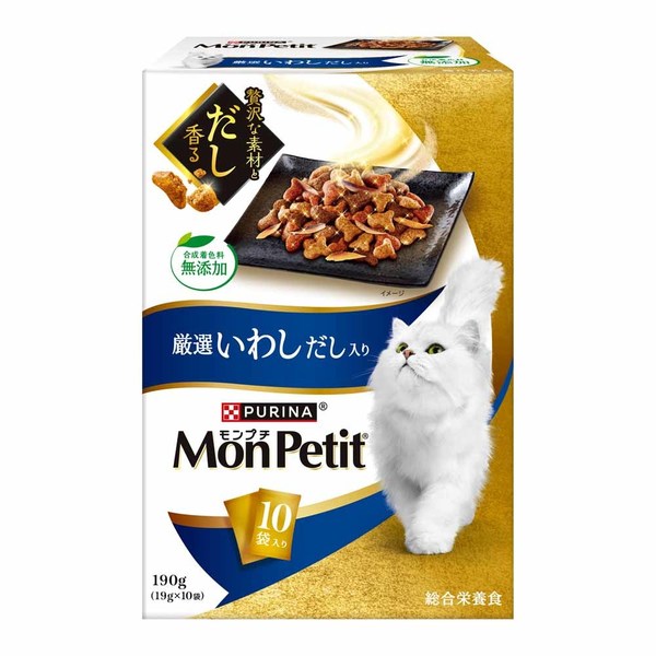 モンプチドライボックス 厳選かつお・いわし・えびだし入り 190g(19g