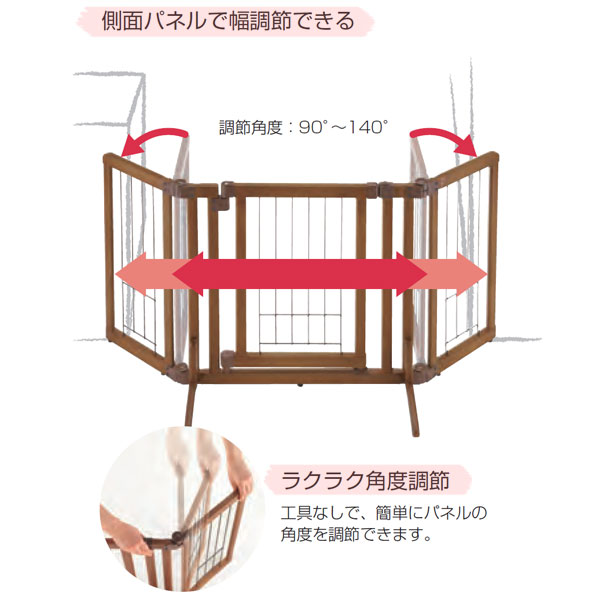 リッチェル ペットゲート ドア付き 室内 犬 ゲート 子供 ベビー