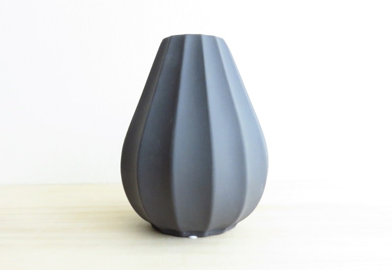 ダークグレー 陶器製 花瓶 約30cm tk-com07.jpg