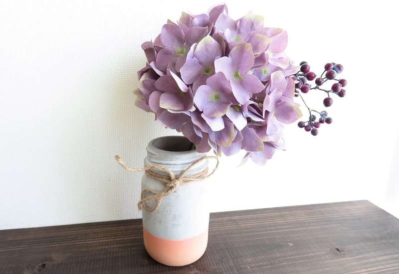 フラワーベース カラフルジャー 陶器 セラミック製 セメント調 花瓶 