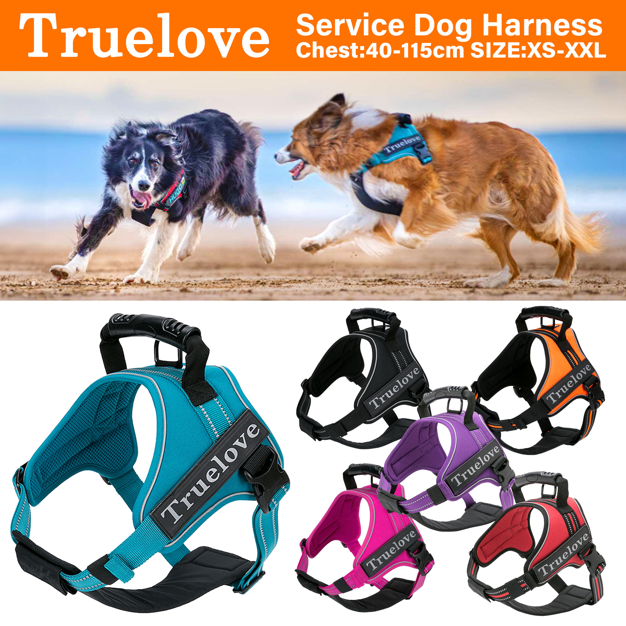 Truelove（トゥルーラブ） 犬 ハーネス 中型犬 大型犬用 ハンドル付き