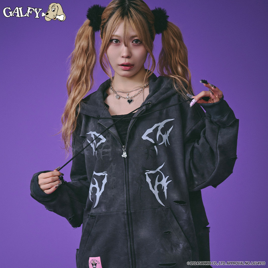 GALFY クロミ × ガルフィー コラボ イルガルフィームラ染めZIP