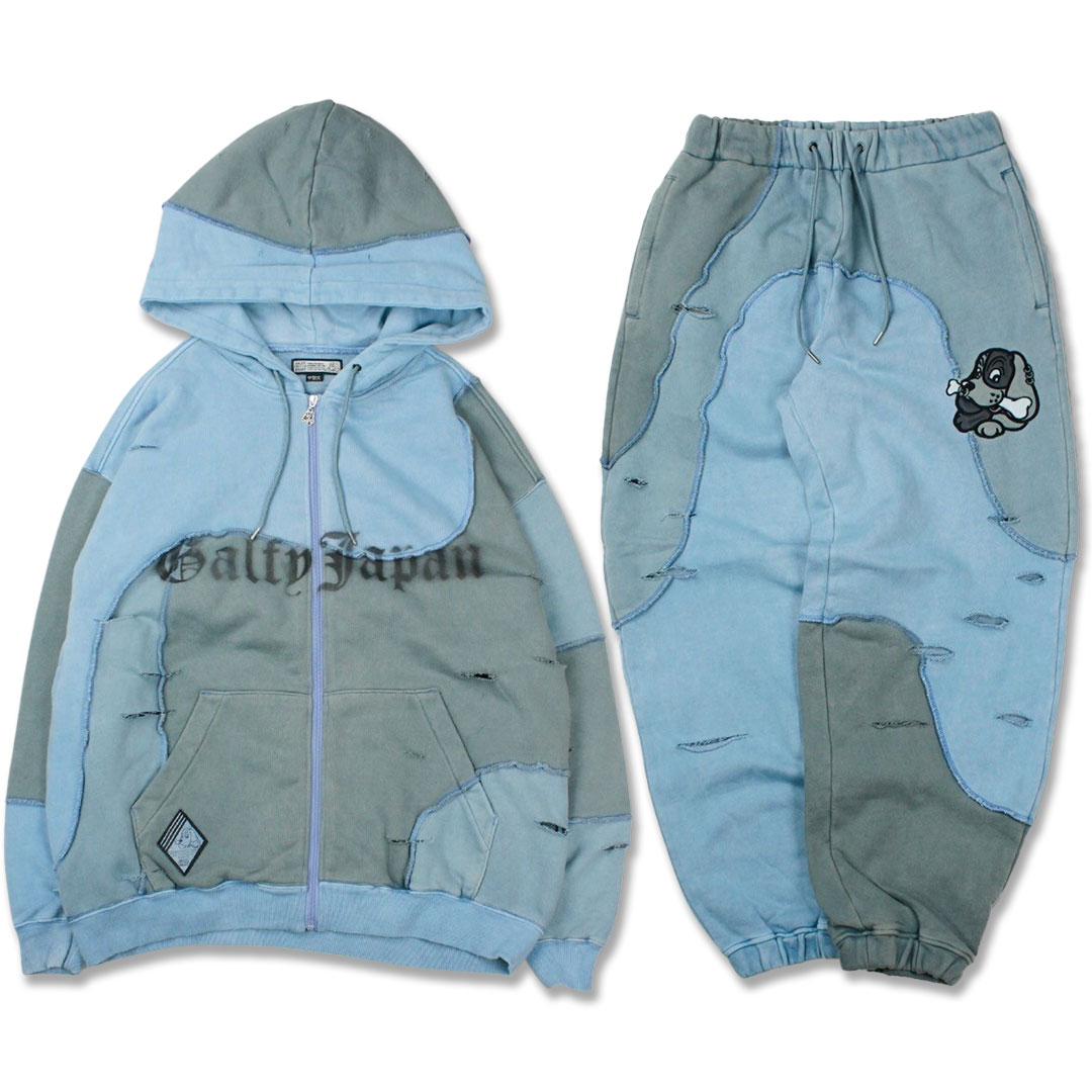 美品】GALFY セットアップ パーカー ショートパンツ ファイヤー XL.