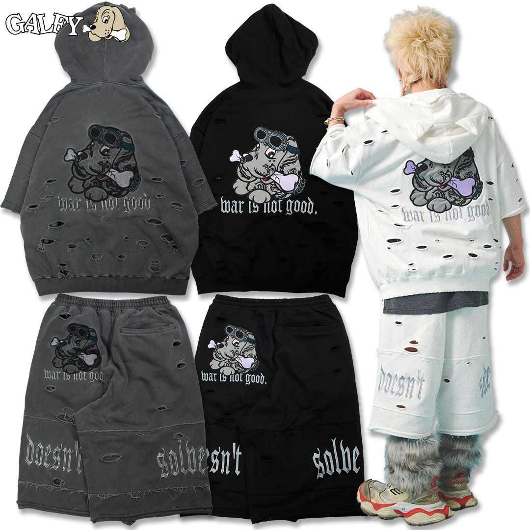 GALFY(ガルフィー) 病みに染まりし反戦 半パーカー 病みに染まりし GALFY(ガルフィー) 病みに染まりし反戦 半パーカー 病みに染まりし