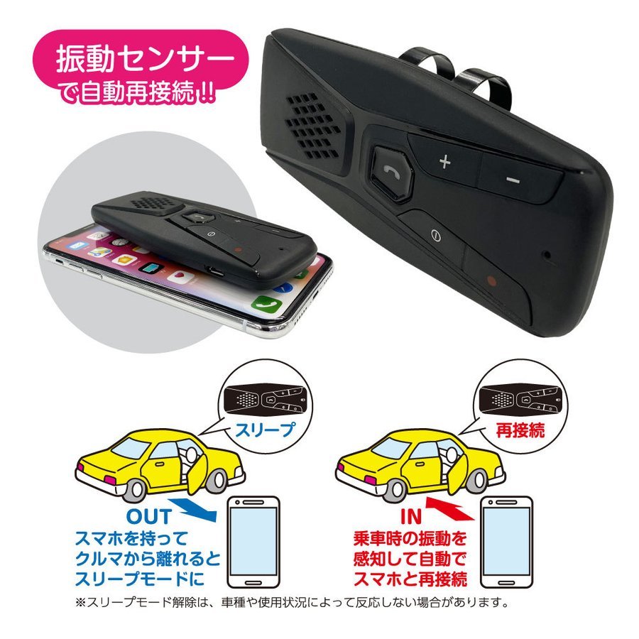 多摩電子工業 Bluetooth ハンズフリー スピーカー Ver.5.0 TBM36SPK 車載用 車載 車 ブラック Bluetoothスピーカー