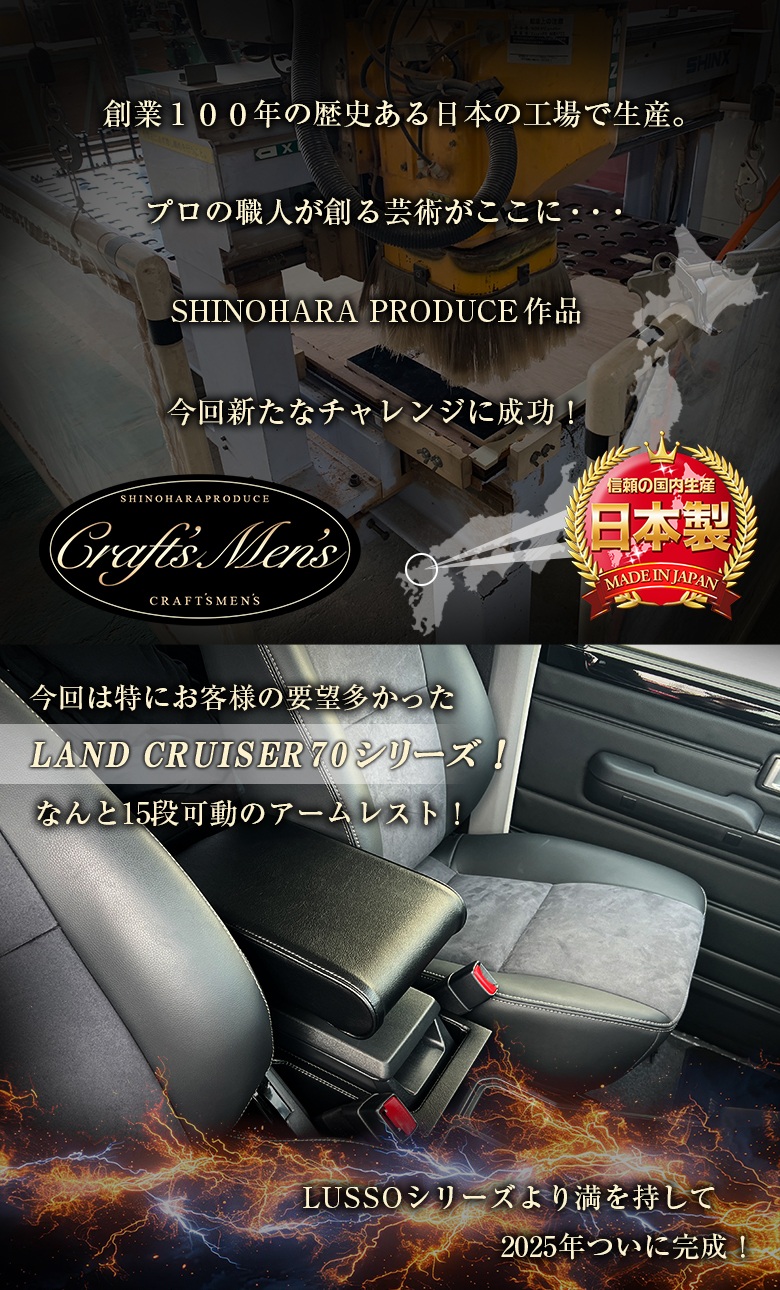 意匠登録済】日本製 Lusso 再再販70 再販70 70プラド ランクル専用