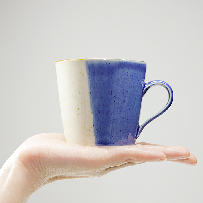 砥部焼 おしゃれ「マグカップ 青」 コーヒーカップ コップ