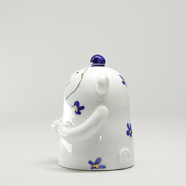 砥部焼 かわいい 干支 申 青 猿 さる 縁起物 陶器 手作り tsuneoka