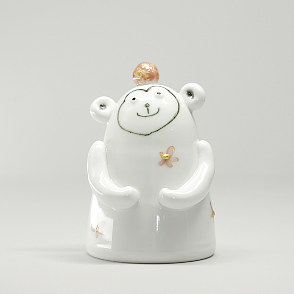 砥部焼 かわいい 干支 申 赤 置物 猿 さる 縁起物 陶器 手作り 窯元