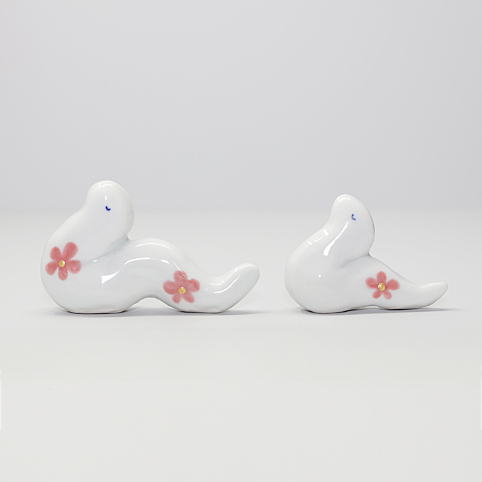 ヘビ陶器 砥部焼 かわいい 2025 干支 巳 ペアセット 赤 置物 蛇 へび ヘビ