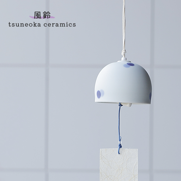 砥部焼 おしゃれ 風鈴 水玉 かわいい 厄除け 開運 涼感 手作り