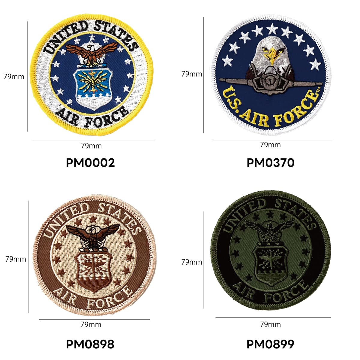 ミリタリー刺繍パッチ8枚セット ミリタリー刺繍パッチ8枚セット ミリタリー刺繍パッチ8枚セット