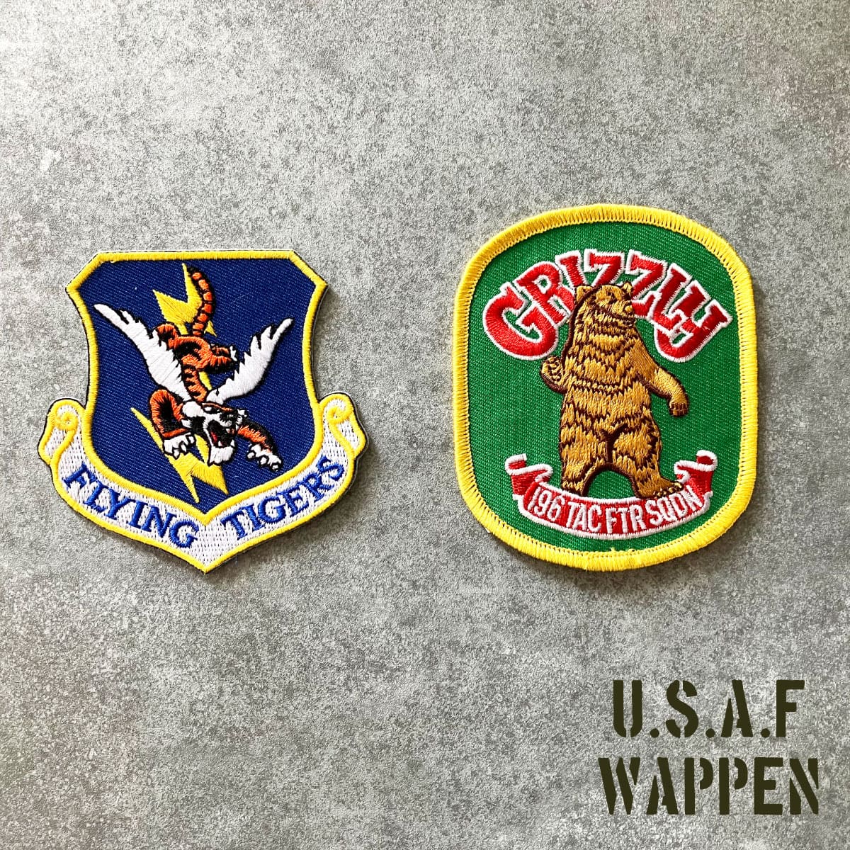 U.S. Air Force Squadrons ワッペン 196th TFS Grizzlys Flying Tigers