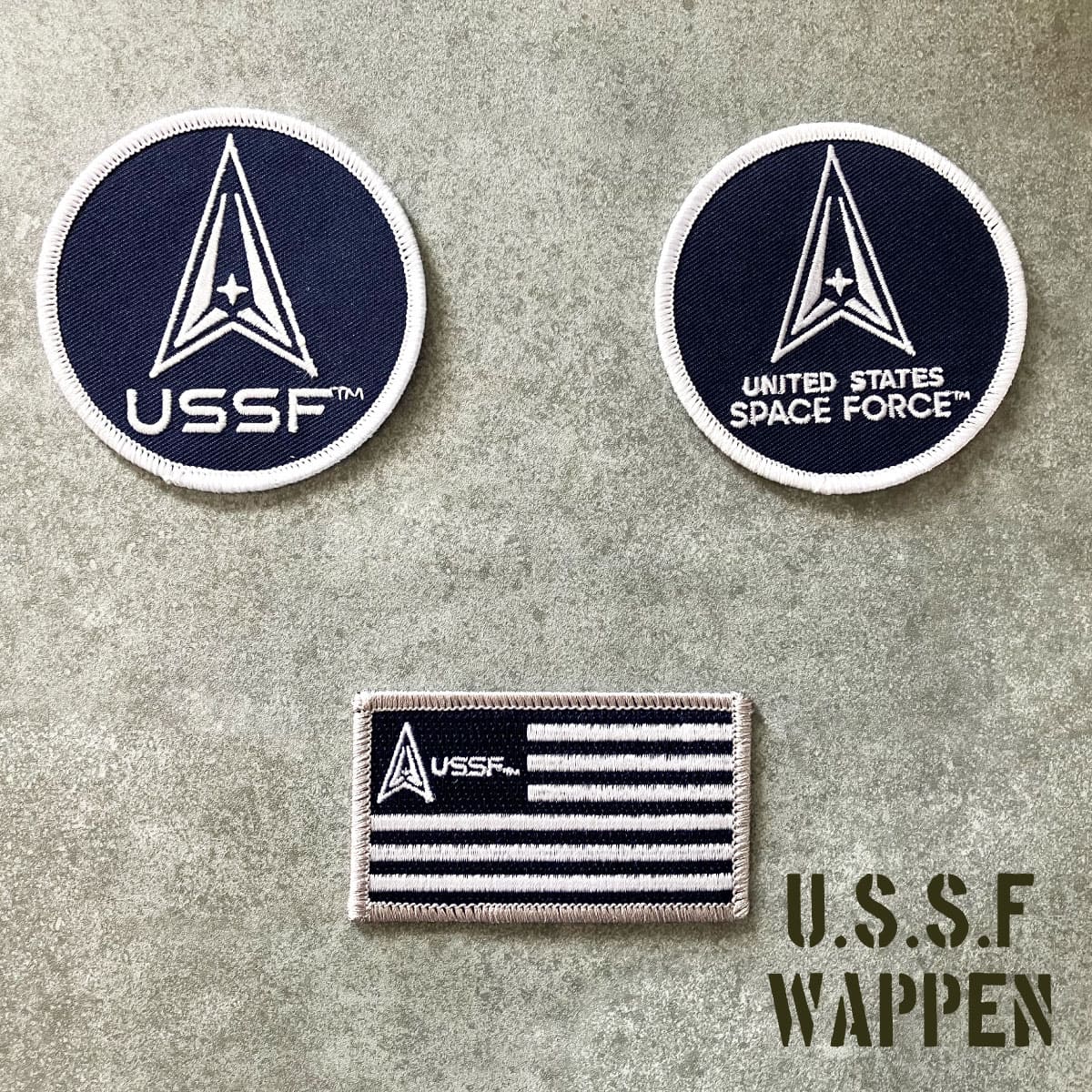 米宇宙軍　ゴムワッペン　パッチ　セット U.S. Space Force デザイン ワッペン USSF シンボル PM5132 宇宙軍