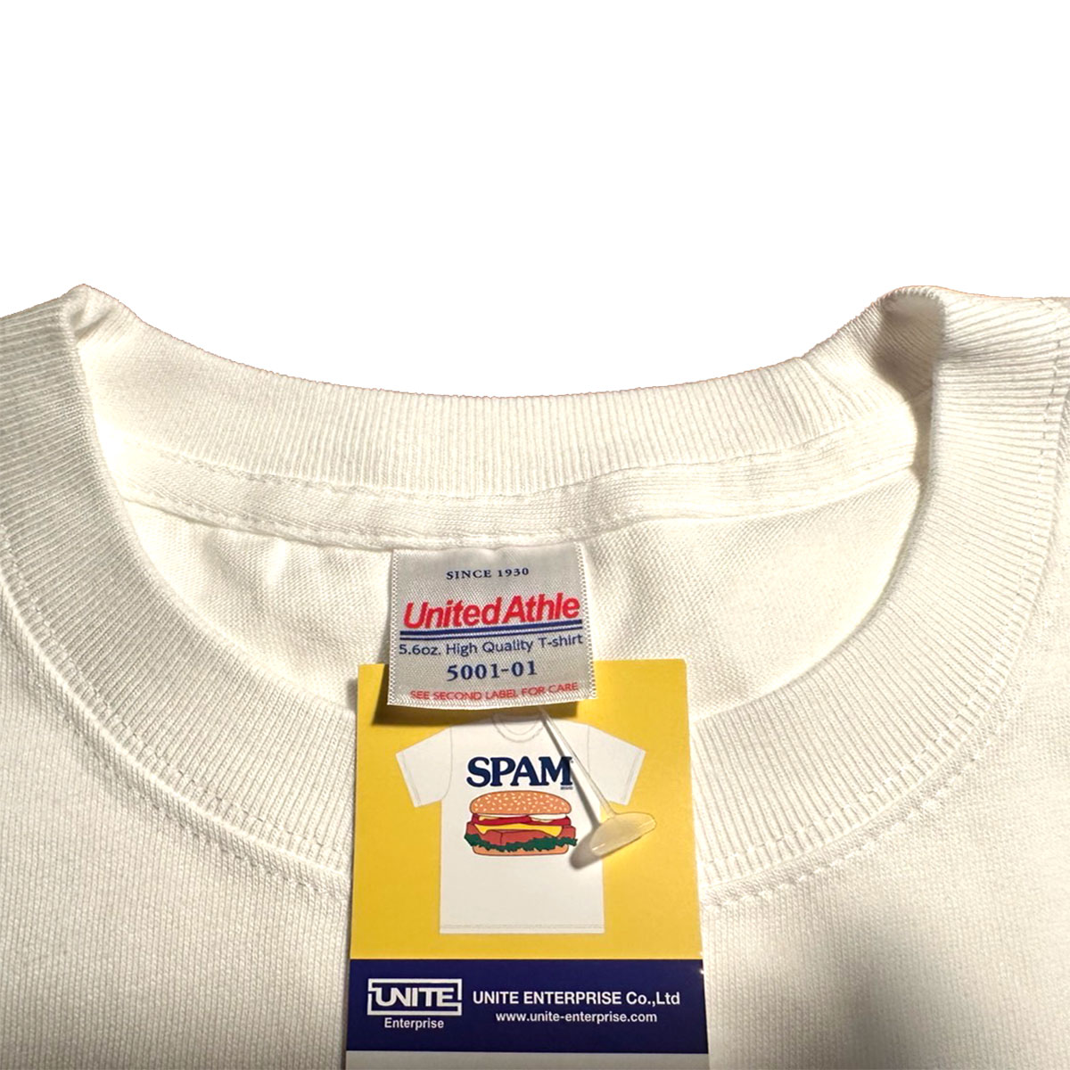 ワッペンストア t-shirt SPAM-WHITE ロゴ