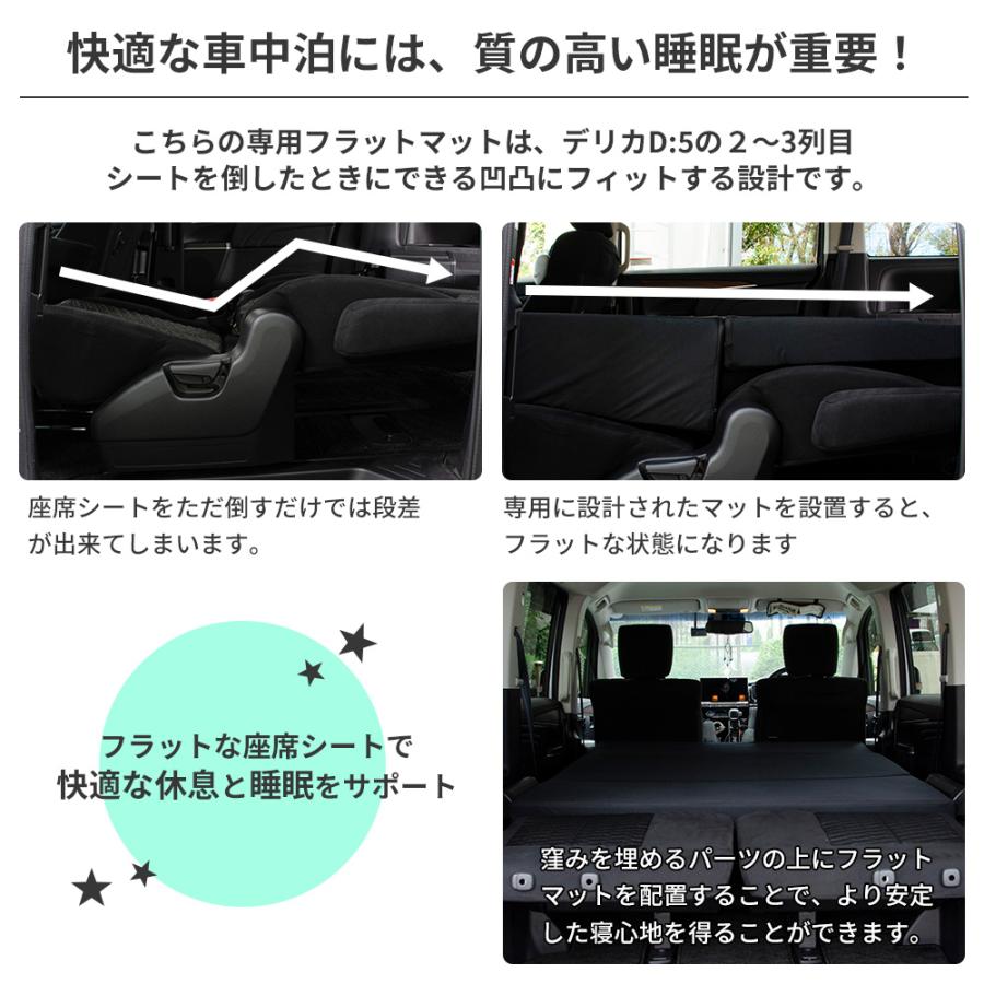 車中泊グッズ マット デリカD5 フロアマット 8人乗り 車中泊