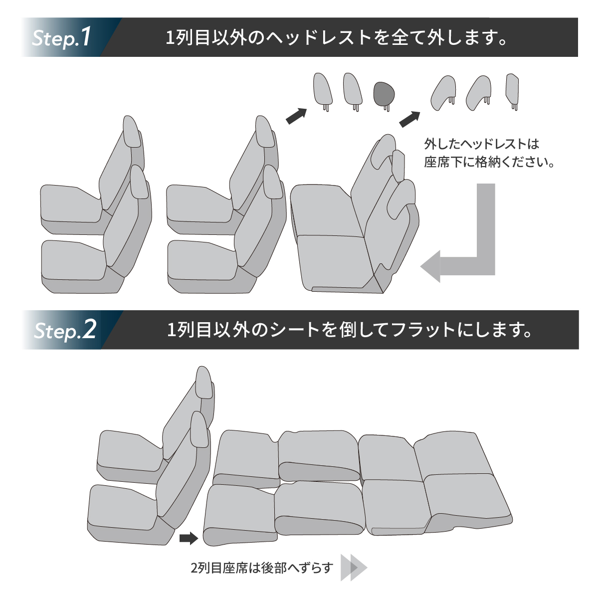 車中泊 マット ノア ヴォクシー 80系 7人乗り専用 フラットマット NOAH