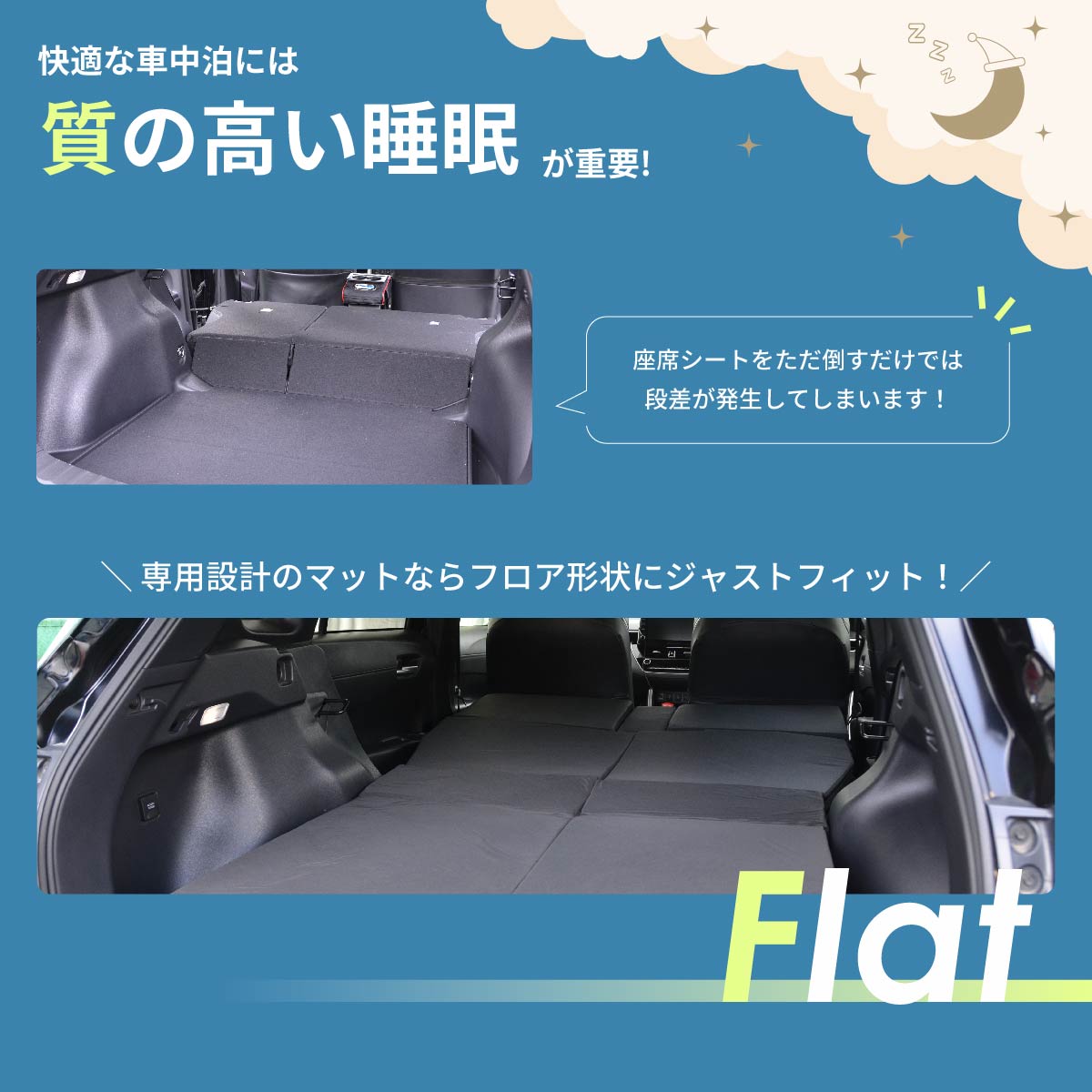 車中泊 マット カローラクロス SVG11/13/15/16 ZSG10 MXGA10 デッキ