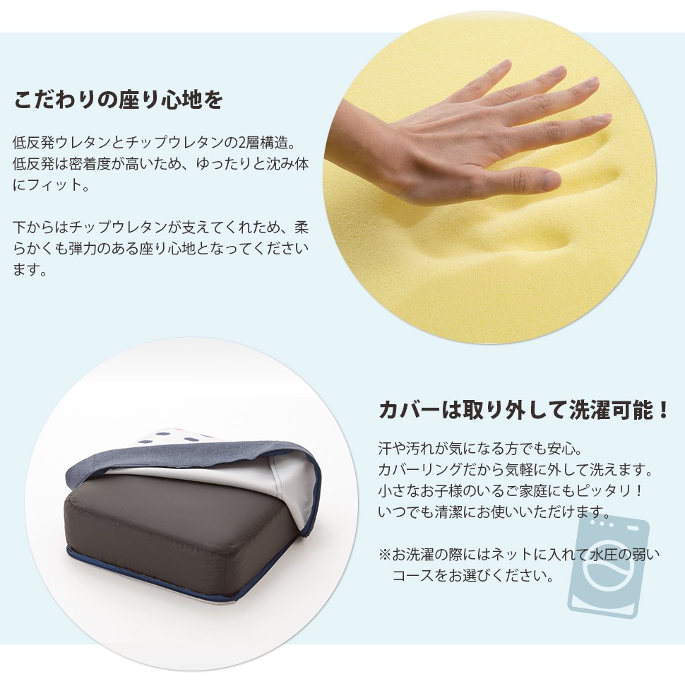 セルタン クッション フロア 低反発 座布団 おしゃれ 小さめ 丸