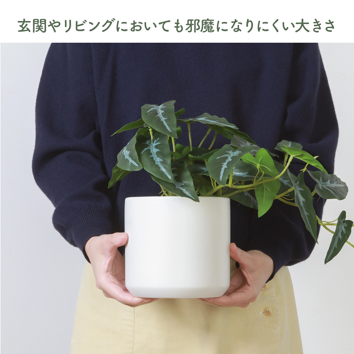 不二貿易（Fuji Boeki） フェイクグリーン アロカシア セラミック